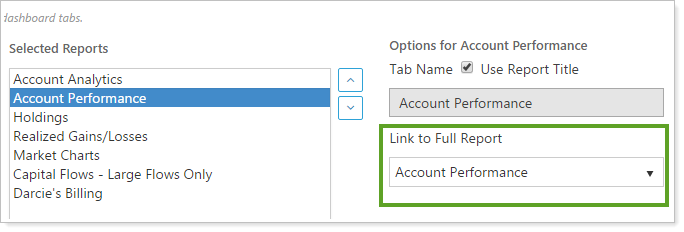Add Dashboard Tabs and Report Pages on the Dashboard Page