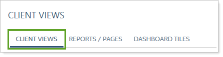 Client Views Settings